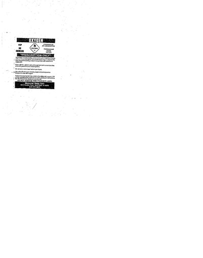 Image Of Dewar Label (Dewar Label)